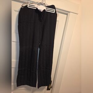 Woman's Black Striped Pants